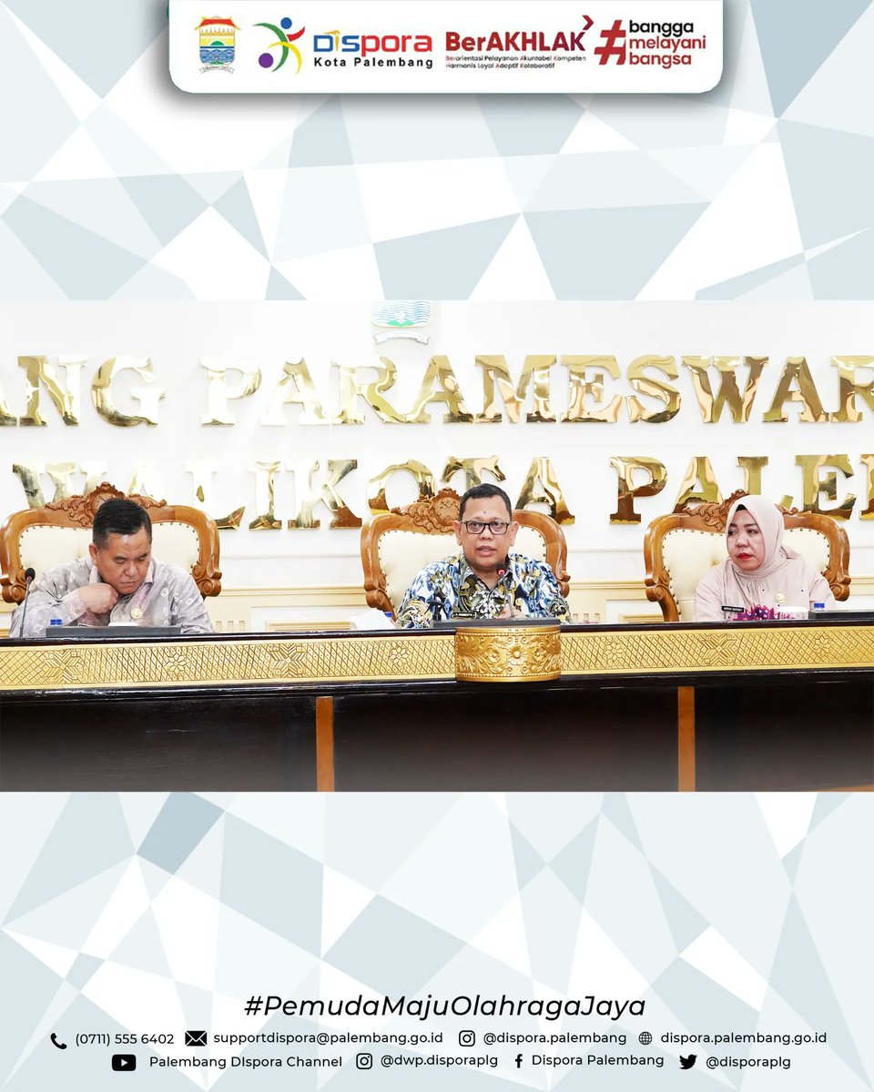 disporaplg's tweet photo. Paparan Pra Evaluasi oleh Kepala Perangkat Daerah di hadapan PJ Walikota terkait Pelaksanaan Evaluasi SAKIP oleh KeMenPAN RB 

11 Juli 2024 | Ruang Parameswara Setda Kota Palembang 

#DisporaKotaPalembang
#PemudaMajuOlahragaJaya https://t.co/A6zs9WcTce