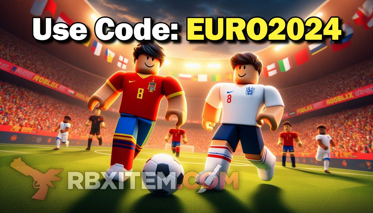 RbxItem's tweet photo. Can't wait match day^^, Use Code: EURO2024 to get 15% OFF on RbxItem! Promo Code Expires in 4 days!

Get you favorite items for cheap!

#EURO2024 #Spain #england #SpainEngland #ROBLOX #robloxfootball #murdermystery2 #adoptme #petsimulator #toilettowerdefense #ttd https://t.co/Ky7qFOhUvl
