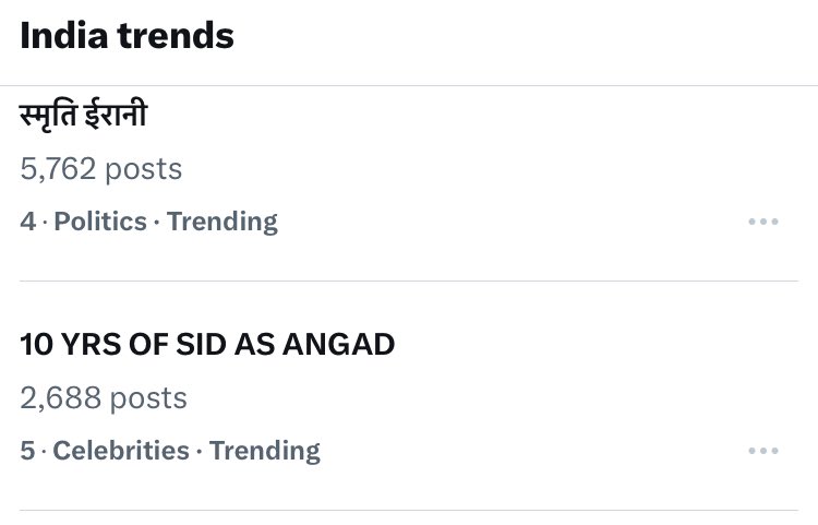 Wow trending pe agaya congratulations Sidhearts 
10 YRS OF SID AS ANGAD
#SidharthShukla 
#SidHearts