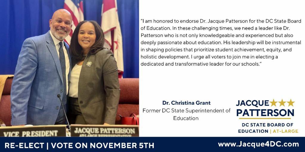 DC_Edvocate's tweet photo. #DCision2024: @CGrantServes is #TeamJacque!
Join us at https://t.co/bSuQ5DgSZv https://t.co/gyz1DmvrSL