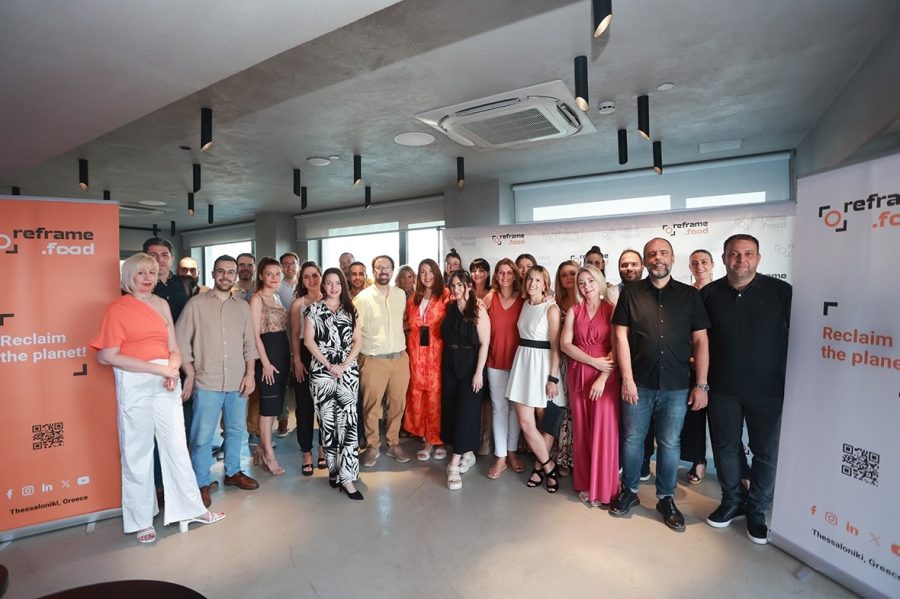 reframefood's tweet image. 🟠new brand, same people same values. Rebranding event in Thessaloniki. With the motto reframe.food, reclaim the planet, we plan to expand activities, further supporting the agri-food sector and laying the foundations for more collaborations beyond Greek borders.