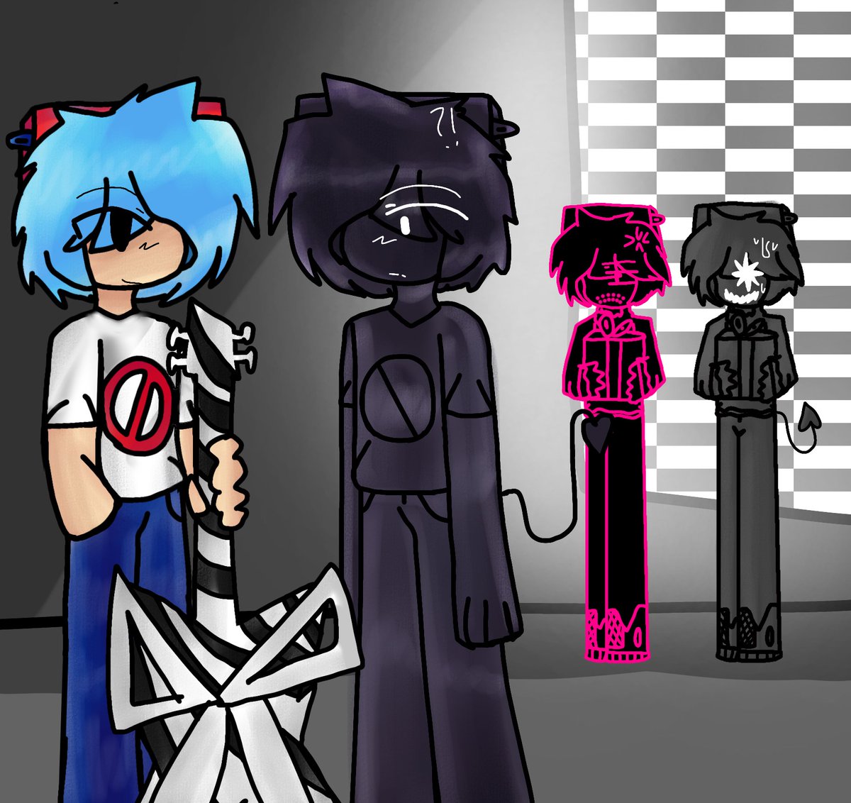 Bl3ckDraws's tweet photo. Yoooooooo, (i somehow feel bad for one of them behind-)
#fnfcorruption #glitchbf #corruptbf #bf #fnfcorruption https://t.co/YDbxeF3JzB