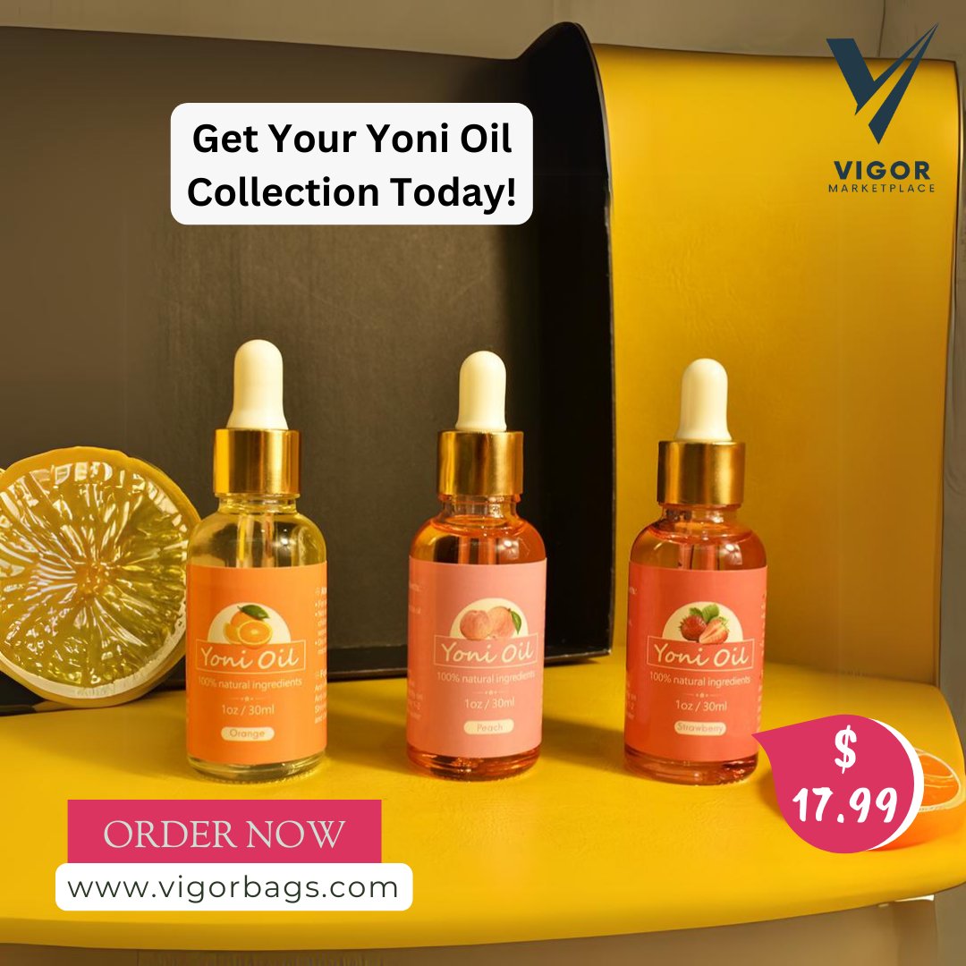VIGORZIP's tweet photo. Experience the natural benefits of our Yoni Oil in various delightful flavors. 🌸✨ Stay fresh and confident. 

Shop now! https://t.co/w8nju2eTw0

#Vigormarketplace #YoniCare #NaturalWellness https://t.co/QWX2UCTvpq