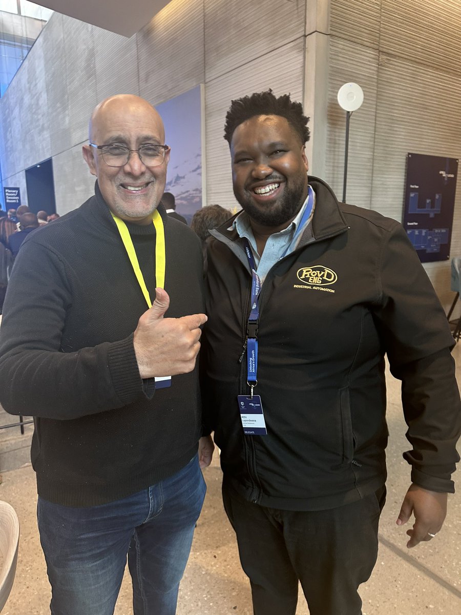 Athi_Lup's tweet photo. Had the pleasure of meeting my favourite voice on the way home @AshrafGarda at the @StandardBankZA Africa Unlocked conference. https://t.co/92Aom5fsOL
