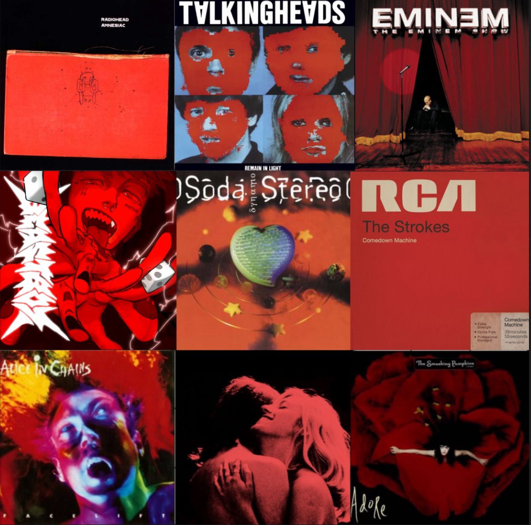 my favorite red albums!🎈
☎️
reply for a color🍄