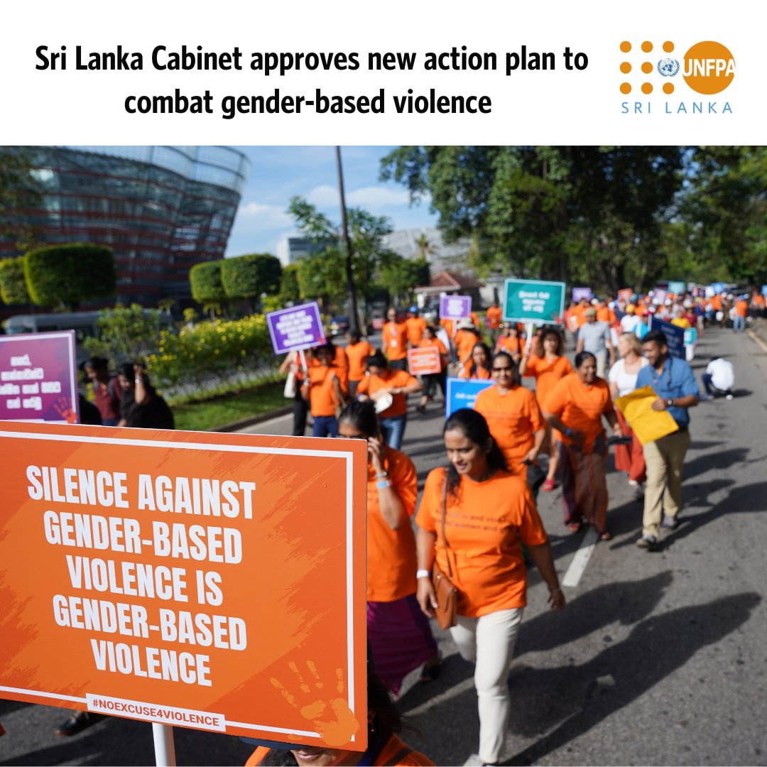 Today, the Cabinet approved the National Action Plan (2024 - 2028) to combat sexual &amp; gender-based violence in #SriLanka. This is a vital step in ensuring the safety of women, girls &amp; gender minorities.
<a href="/UNFPA/">UNFPA</a> is committed to end #GBV &amp; change harmful social &amp; gender norms.