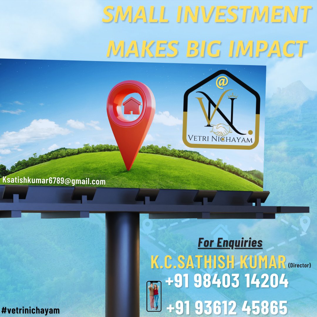 vetrinichayamD's tweet photo. Samall Investment Makes Big Impact @vetrinichayamD For Enquiries CT : +91 98403 14204, +91 93612 45865
#landpromotion #landpromoters #honest #truth #trust #realestate #margazhinager #oragadam #acharapakkam #melmaruvathur #dtcp #approved #plotsforsale #vetrinichayam #BALMAIN https://t.co/p6zxYi91yd