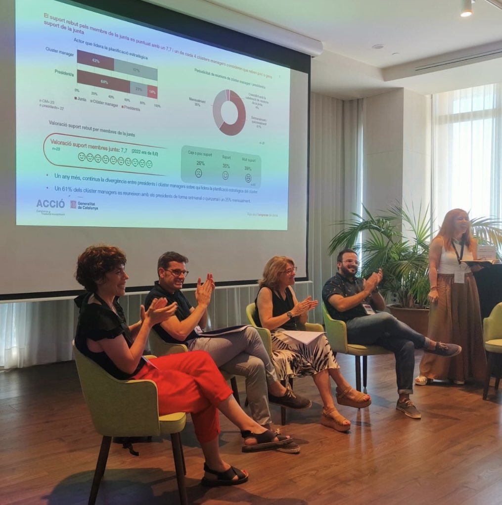Kickoff capacitació del nou Programa #CatalunyaClusters 24-26 amb #12a immersió estratègica equips #cluster 90 professionals intercanviant coneixement i generant comunitat via <a href="/accio_cat/">ACCIÓ</a>