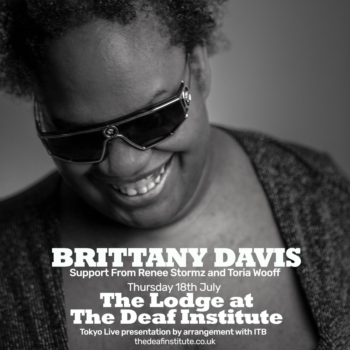The Deaf Institute (@deafinstitute) on Twitter photo Thrilled to announce that @ReneeStormz and <a href="/toriawooff/">Toria Wooff</a> will be supporting singer - song writer and soul innovator Brittany Davis next Thursday 18th July.
Tickets; eventim.co.uk/event/brittany… Thrilled to announce that @ReneeStormz and <a href="/toriawooff/">Toria Wooff</a> will be supporting singer - song writer and soul innovator Brittany Davis next Thursday 18th July.
Tickets; eventim.co.uk/event/brittany…