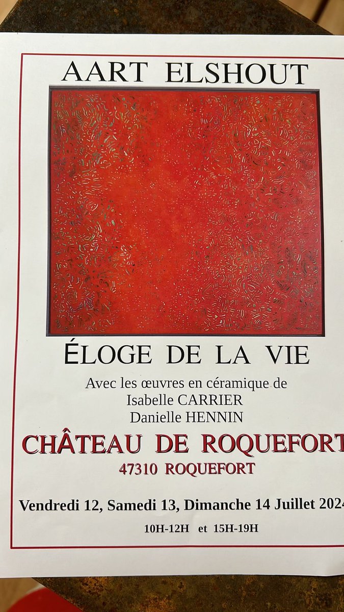 Dès demain matin au château de Roquefort près d’Agen seront exposées jusqu’à dimanche soir des œuvres d’artistes de notre région ! A visiter et à faire connaître