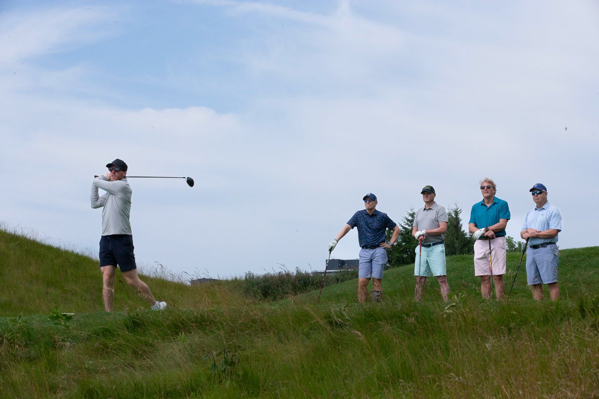 One of these things is not like the other - can you pick the athlete?  Great golf day with Connor McDavid, Mitch Marner and friends hosted by the CIBC team