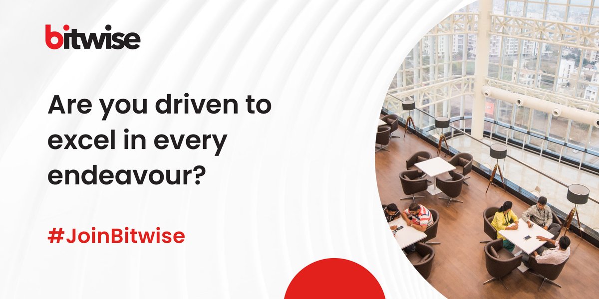 Bitwise_Updates's tweet image. Join Bitwise in our enduring pursuit of excellence. Push boundaries, embrace challenges, and innovate with a team dedicated to shaping the future of technology. 
To explore careers that fuel meaningful change, visit: bit.ly/462dqSJ

#JoinBitwise #Hiring