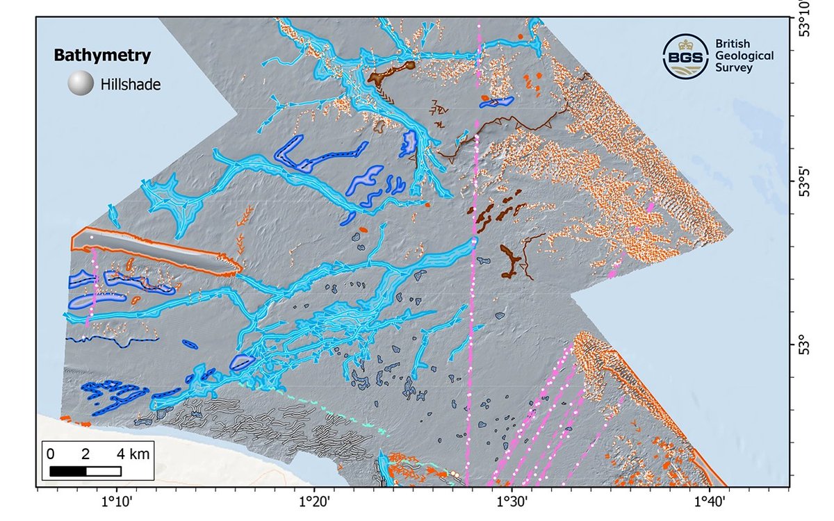 For the first time in 25 years, new geological data has been used to create an offshore East Anglia fine-scale map. 

It will help in the hunt for new renewable energy opportunities whilst protecting delicate marine ecosystems.

Learn more:
bgs.ac.uk/news/new-resea…