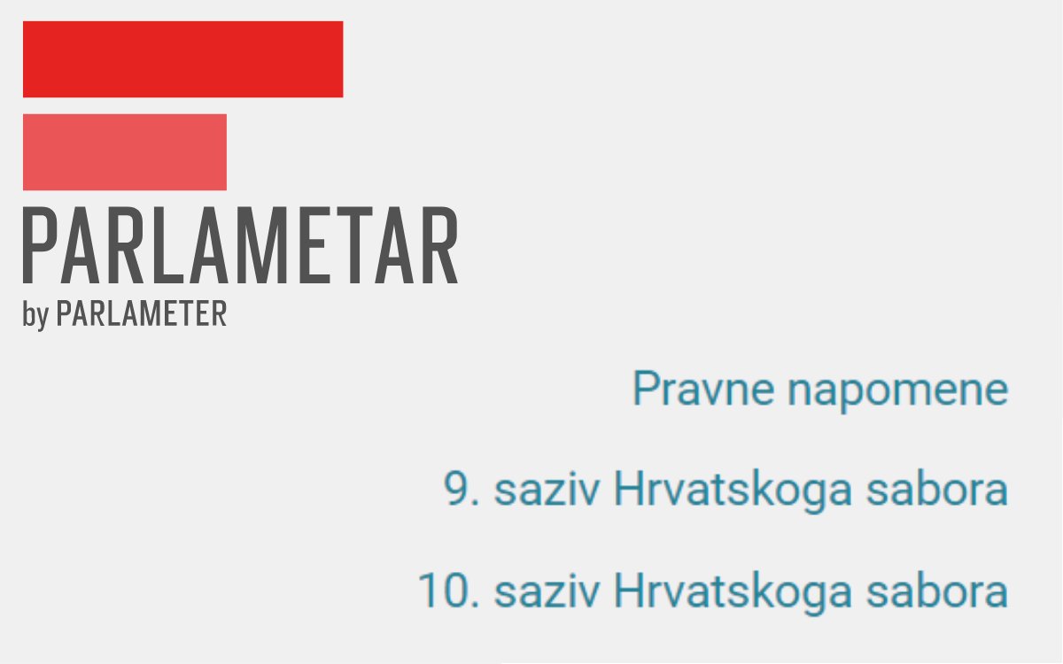 Parlametar - platforma za praćenje Sabora, zastupnika i analitiku - sad omogućava pregledavanje i dva saziva koji su prethodili 11. sazivu.
Linkovi za 9. i za 10. saziv 👉u donjem desnom uglu svake stranice na Parlametar.hr
Prijavite se na bilten Parlametar.hr
