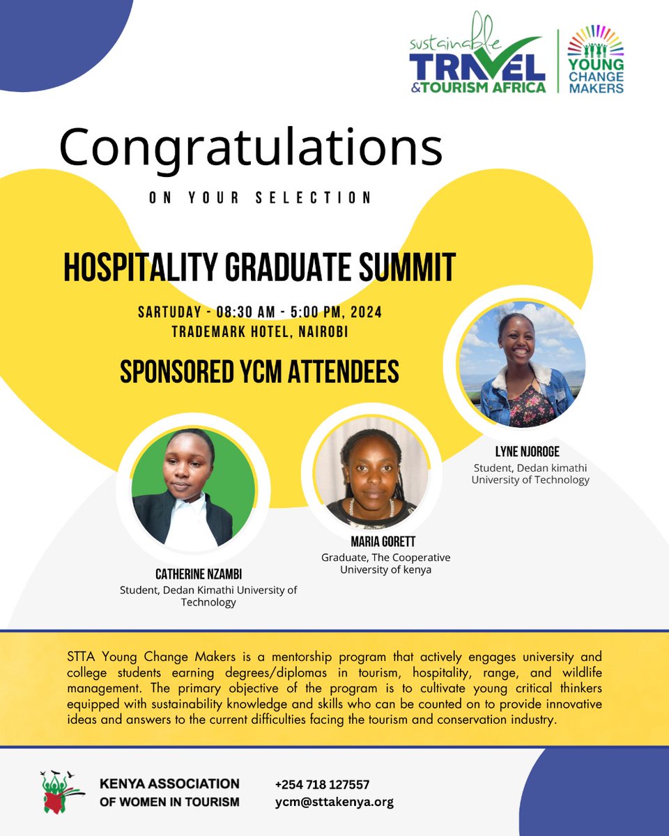 STTAKenya's tweet image. We're glad to have #sttachangemakers accompany us to the upcoming #KAWT summit. There are many unspoken vices around gender in tourism

Data from the Global report on women in tourism show a large amount of unpaid work is being carried out by women in family tourism businesses