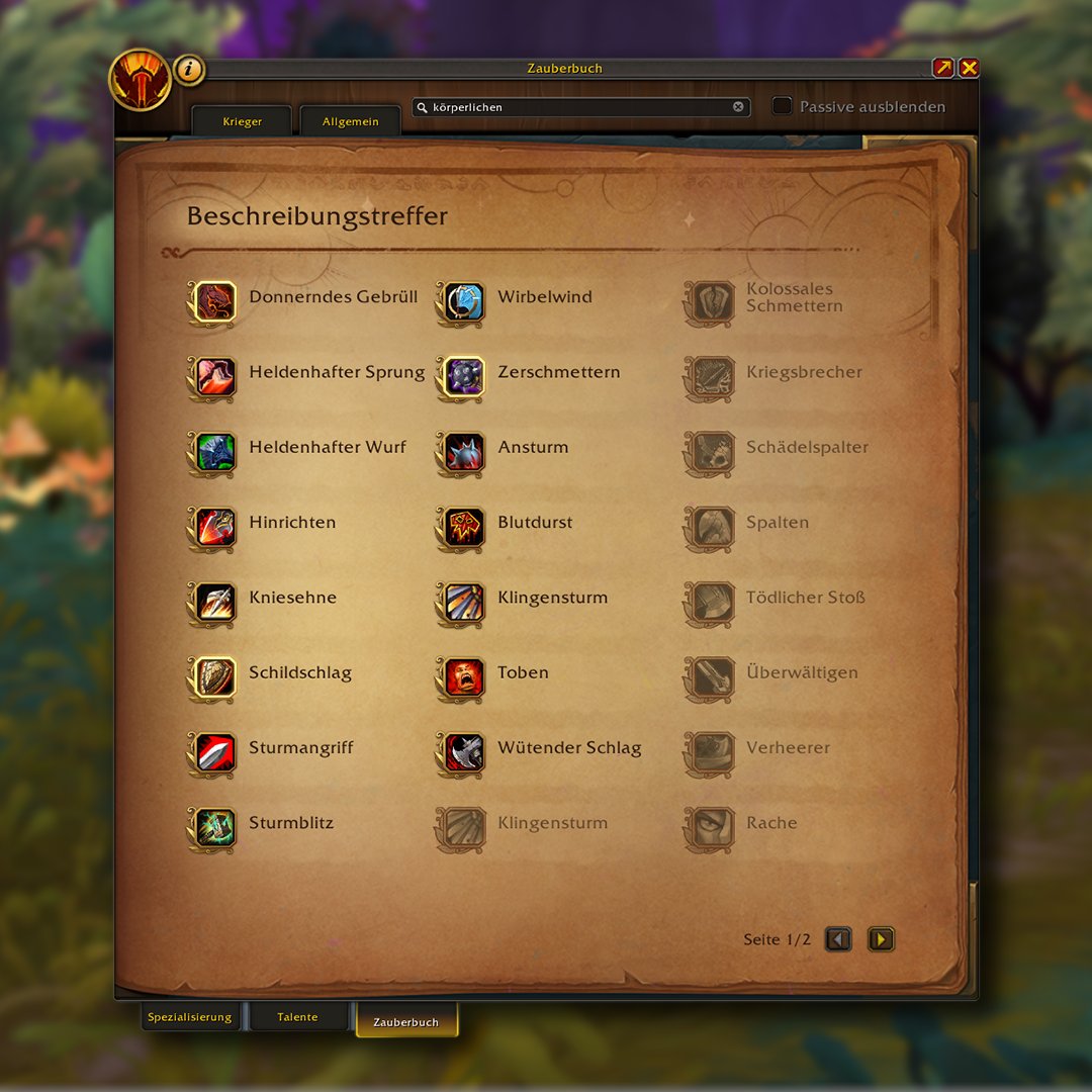 Warcraft_DE's tweet photo. Das Zauberbuch in The War Within wird verstärkt!

↔️ Anpassbares UI
🔍 Zaubersuchleiste
✅ Kontrollkästchen „Passive ausblenden“ https://t.co/9XZKuMFc50