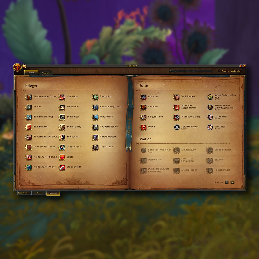 Warcraft_DE's tweet photo. Das Zauberbuch in The War Within wird verstärkt!

↔️ Anpassbares UI
🔍 Zaubersuchleiste
✅ Kontrollkästchen „Passive ausblenden“ https://t.co/9XZKuMFc50