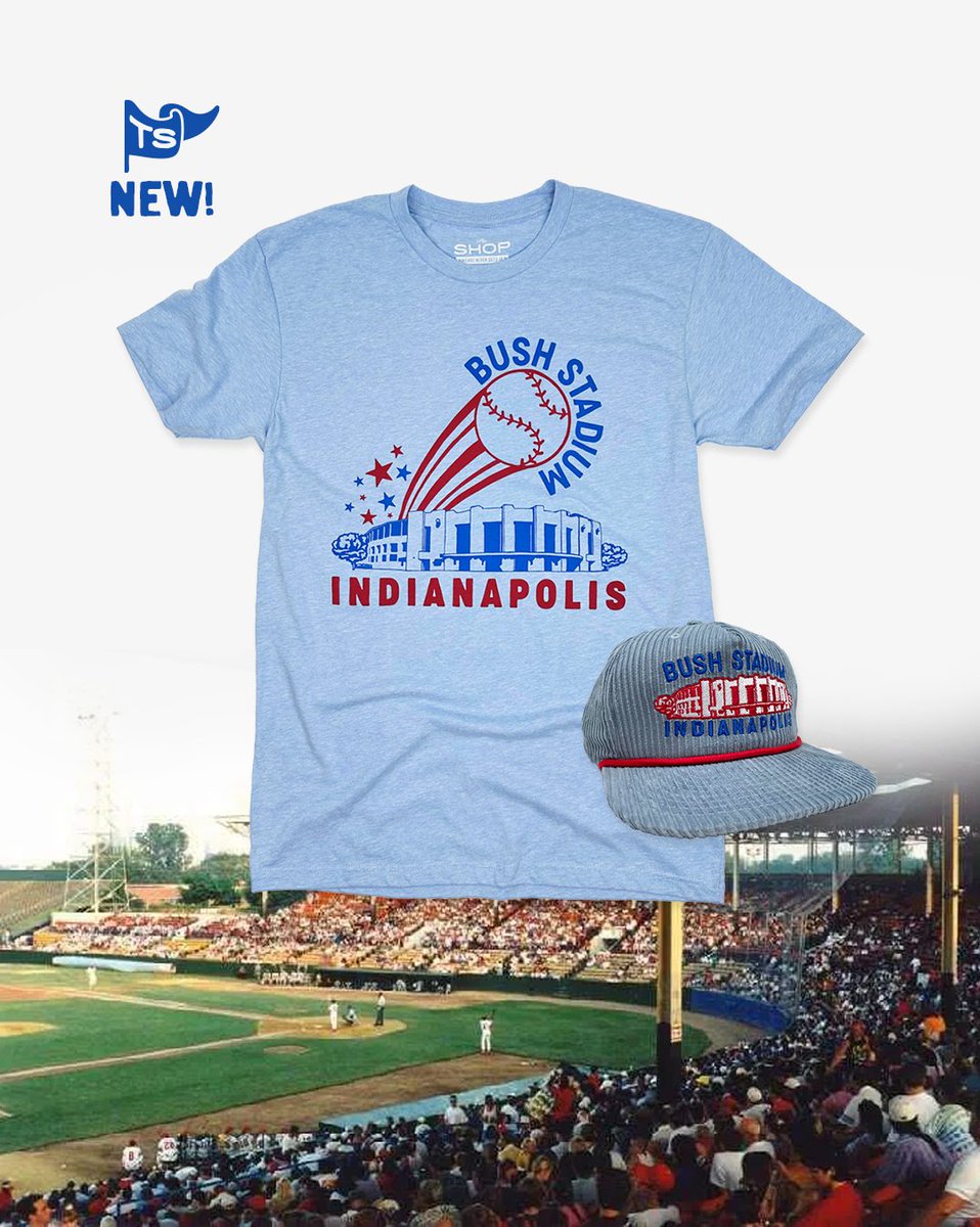 TheShopIndy's tweet photo. Throwback Thursday: We've got an all new Bush Stadium tee and corduroy hat for you you to rock all summer! #IndyBaseball https://t.co/TEipgZd9UN https://t.co/rfVyGZ0oNx