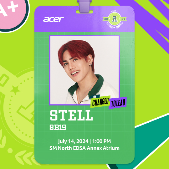 Hey A’Tin and Acer Fam, don’t miss out on the #AcerU2024 SM North EDSA Campus class attendance because @SB19official <a href="/stellajero_/">Stell Ajero</a> will be joining us on the July 14 session! 

See you at the Annex Atrium for a day full of excitement and prizes! 📚🏆