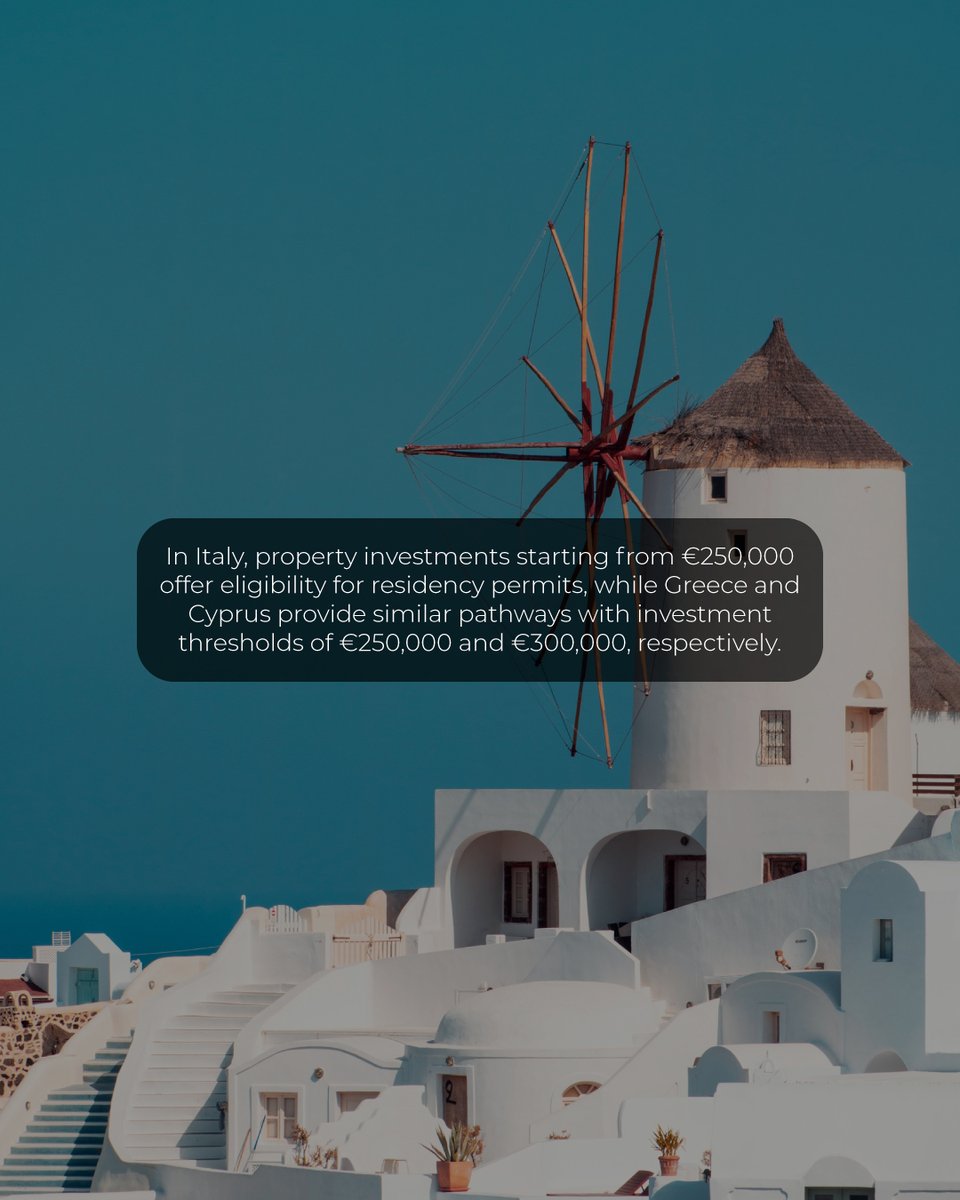 millennials_wm's tweet image. Property investment presents a viable pathway to residency in select EU countries for individuals seeking to establish a foothold in Europe. 

🔹youtube.com/channel/UC5fni…
🔹millennialswithmoney.com 

 #creditcoach #paymentsolutions #tradelines