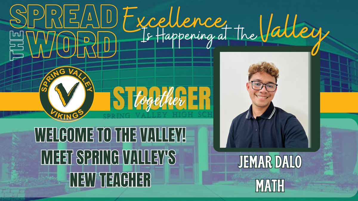 SV_Vikings's tweet photo. 'SVHS is thrilled to introduce Jemar Dalo as the newest member of the Viking Family! π π ππ #FreshFace #VikingCommunity #SVHS #WarmWelcome #Learning #TeachingLife' https://t.co/qnSePLLiu9
