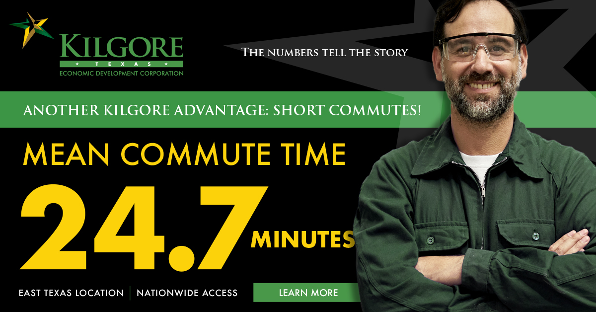 kilgoretxedc's tweet image. 🚗 Another Kilgore Advantage: Short Commutes! 🚗 

With an average commuting time of just 24.7 minutes, Kilgore, TX, stands out as a prime location where efficiency meets ease. ow.ly/1tp950SuM7l

#KilgoreTX  #EfficientCommute #SiteSelection