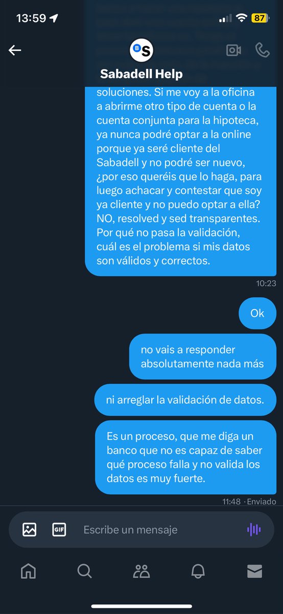 alberto_fff's tweet photo. @BancSabadell @Sabadell_Help @consumidores son las 14 y nadie da una respuesta más. Vergonzoso e inadmisible es poco. https://t.co/Geb1RQ5dxa