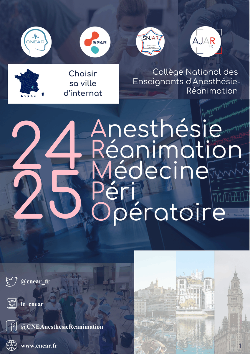 SFAR Anesthésie Réanimation (@sfar_org) on Twitter photo 🤩 Futur(e)s internes, le guide ARMPO des villes est disponible pour vous aider dans vos choix
- Référents junior/senior
- Offre de soin
- Maquette type
- Spécificités locales
- Ambiance
- Témoignages
🔗cnear.fr/single-post/te…
<a href="/ISNItwit/">ISNI - InterSyndicale Nationale des Internes</a> <a href="/cnear_fr/">CNEAR Anesthésie Réanimation</a> 🤩 Futur(e)s internes, le guide ARMPO des villes est disponible pour vous aider dans vos choix
- Référents junior/senior
- Offre de soin
- Maquette type
- Spécificités locales
- Ambiance
- Témoignages
🔗cnear.fr/single-post/te…
<a href="/ISNItwit/">ISNI - InterSyndicale Nationale des Internes</a> <a href="/cnear_fr/">CNEAR Anesthésie Réanimation</a>