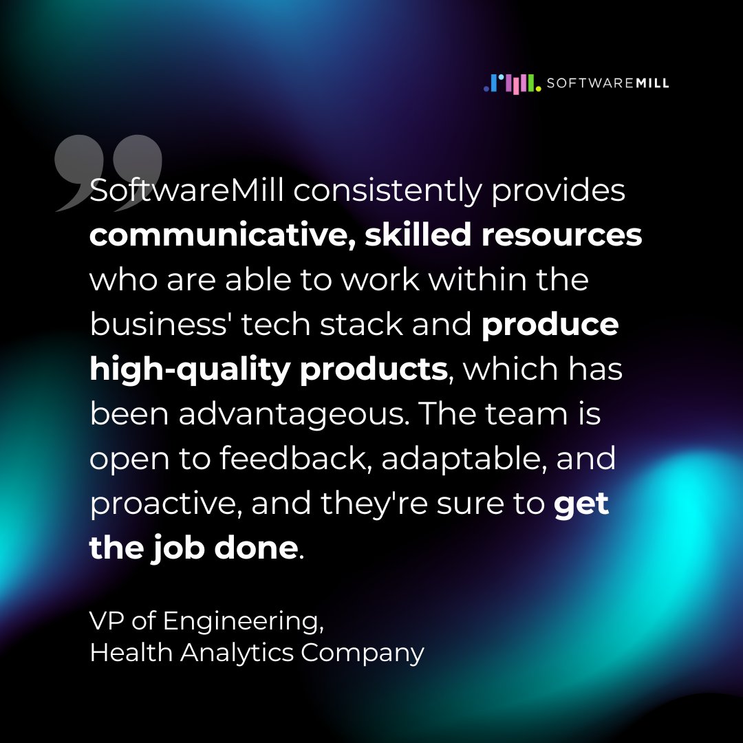 softwaremill's tweet photo. Open to feedback, adaptable, and proactive - see what it's like to work with our #team: https://t.co/tdvvNjiiqq
#softwaredevelopment #scala #java #developmentservices https://t.co/0jqPXbULnx