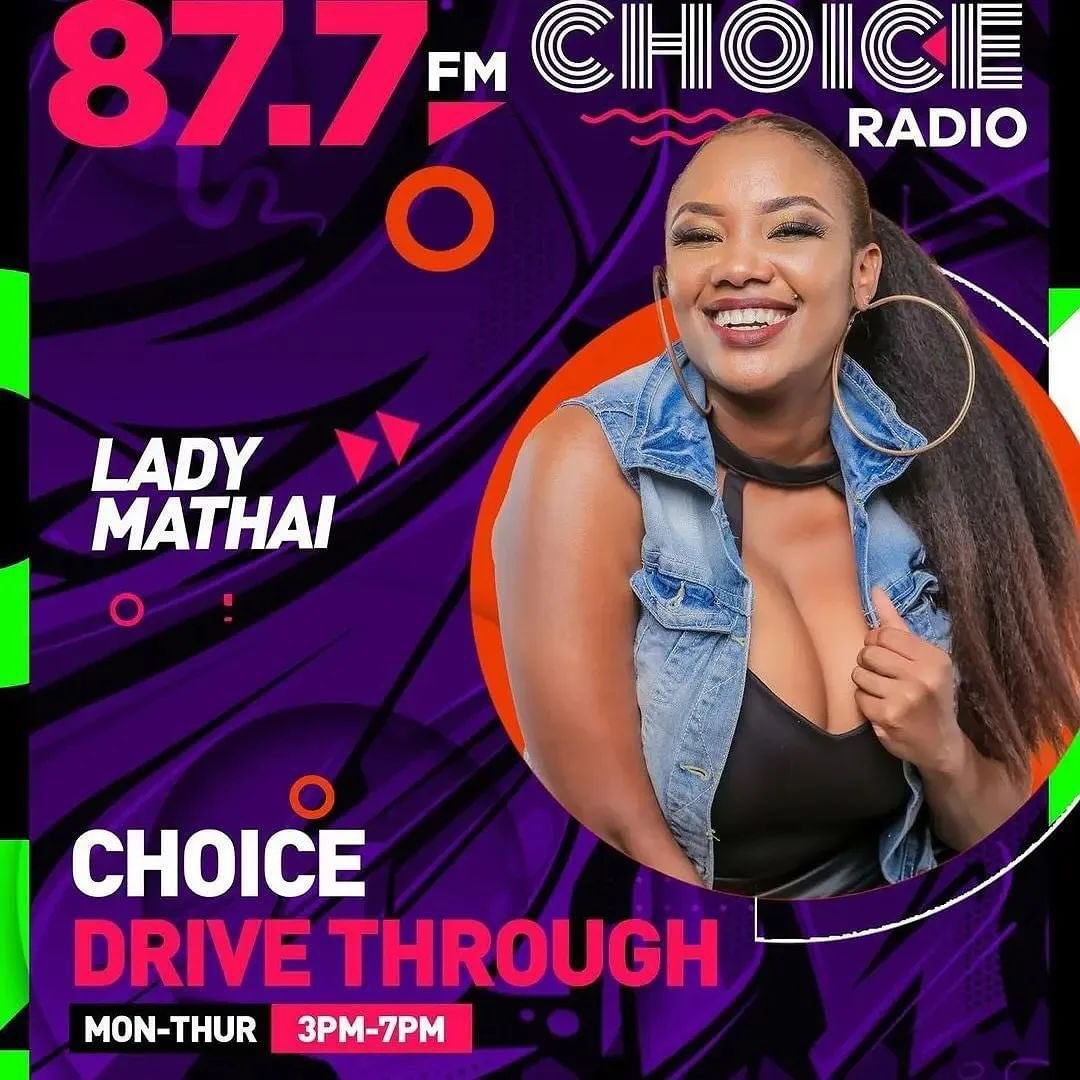 choiceradio_ke's tweet photo. Happy thursday💃🏿Tune in and catch @lady_Mathai on that nostalgia vibe🔥 
#ChoiceDriveThrough #ChoiceRadioKE https://t.co/Dae1LiscB5