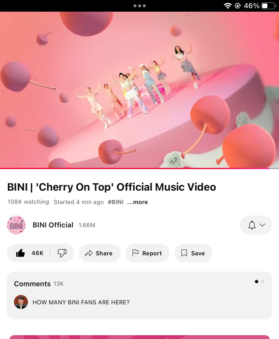 from 2.2K live viewers to 108K+ omg!! EYYYY

CHERRY ON TOP D-DAY 

#BINI_CherryOnTop
#BINI <a href="/BINI_ph/">BINI_PH</a>