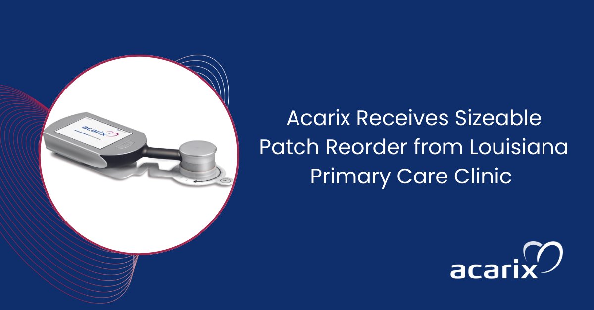 acarixglobal's tweet photo. Acarix is pleased to announce a significant reorder of single-use patches by a busy primary care clinic in the New Orleans, Louisiana, metropolitan area. These patches will be used with the CADScor System to evaluate symptomatic patients suspected of coronary artery disease (CAD)
Learn more: https://t.co/QLRbW67q6W
#Acarix #CADScor #CADScorSystem #Primarycare #Pointofcare #CAD #coronaryarterydisease