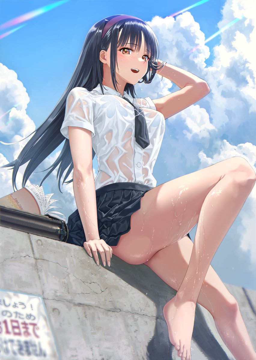 「制服のまま海で遊んじゃった系女子#ハズレ枠 #十河彩香 」|KWKM/川中島のイラスト