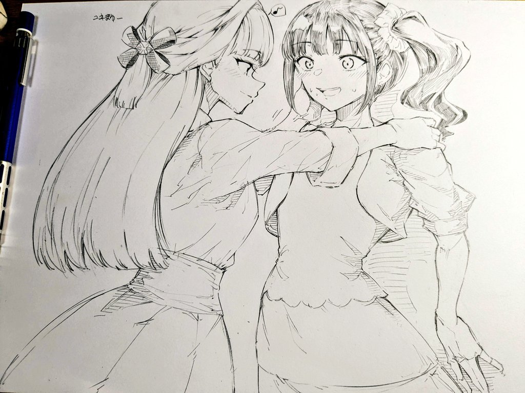 リクエスト絵ユキまゆ〜
ミリしらなので推測で描きました…
リクエストありがとうございました 