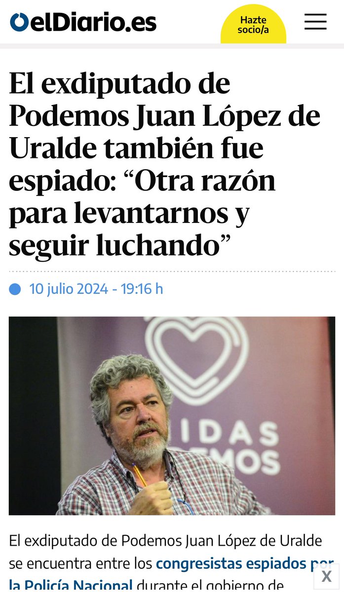 juralde's tweet photo. Cuanto más vueltas le doy sigo sin salir de mi asombro: que se espíe a 55 diputados de un grupo político es inconcebible en una democracia. El daño ya nos lo han hecho, pero no pueden quedar impunes los responsables de todo esto, empezando por Rajoy. https://t.co/n4A5LucTMf