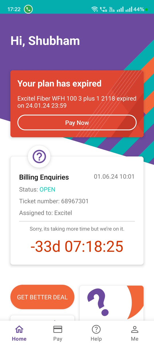 HR78699's tweet photo. @excitel_rocks @VivekRaina_1  This your service I have been waiting for my refund since 5 still I when my device was collected on 25 Jan every time when I call I was guided to wait  for more days this is enough now https://t.co/82shPoaXdo