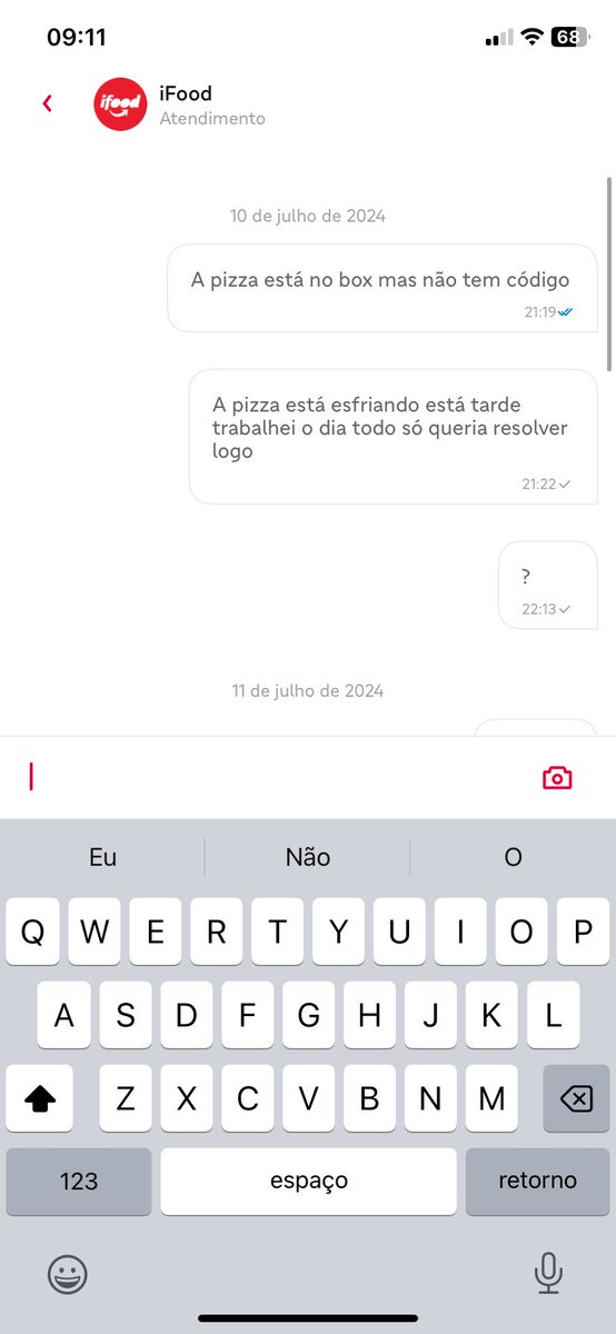 ThiagoLeiitte's tweet photo. @iFood aí vocês me quebram 12 horas para resolver um problema , são 12 horas sem resposta https://t.co/fBhmMWjKCp