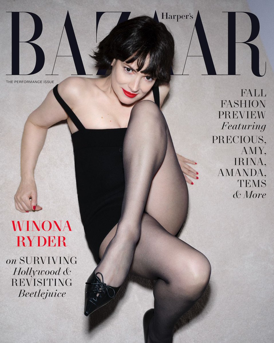 Introducing our August 2024 cover star: #WinonaRyder. With a #Beetlejuice sequel on the way and the final season of #StrangerThings wrapping up, Ryder has plenty to look forward to—and she’s still soaking it all in. Read her Performance Issue cover story: bit.ly/3WicN4g