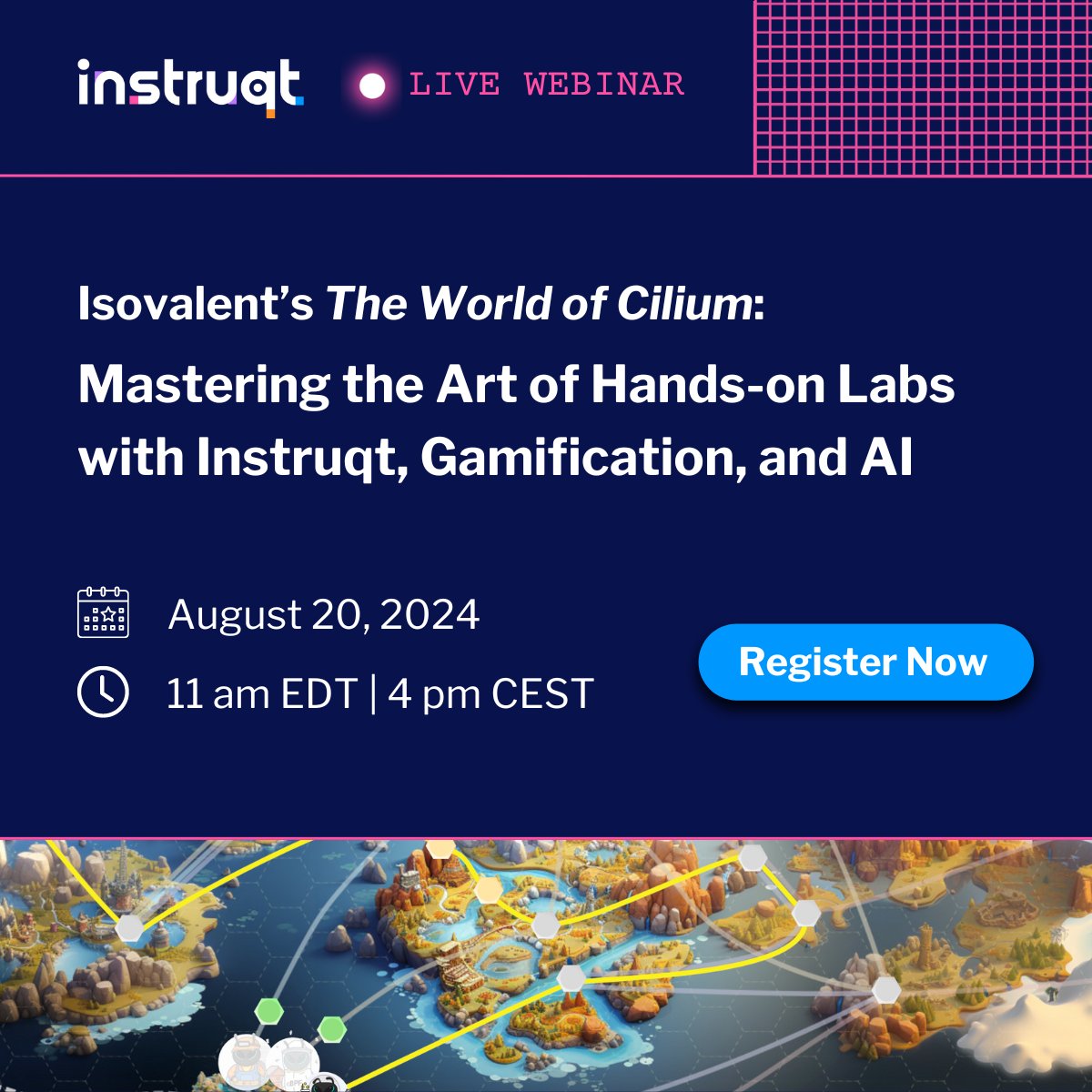 instruqt's tweet photo. Join us for our upcoming live webinar on August 20: Mastering the Art of Hands-on Labs with Instruqt, Gamification, and A!

Register now:
https://t.co/clZj6rHDwW

#webinar #instruqt #customereducation #livewebinar https://t.co/RpOPT2xdz8