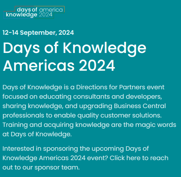 waldo1001's tweet image. #DaysOfKnowledge Atlanta 12-14 September 2024

The Schedule is available (don&apos;t forget about the pre-conference training opportunities!):
directionsforpartners.com/conferences-an…

Register soon!

#msdyn365bc