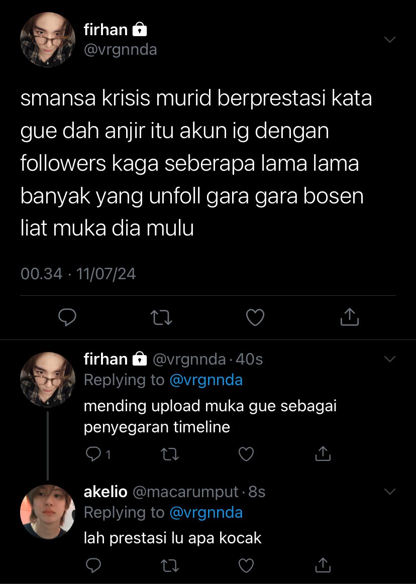 #phamdori few tweets au
——

firhan sebel banget soalnya hampir tiap hari senin yg maju ambil piala pas upacara marsha mulu, TERUS FEEDS IG SEKOLAHNYA JUGA ISINYA MARSHA MULU, emangnya murid berprestasi di sekolah ini cuma marsha apa gimana sih?