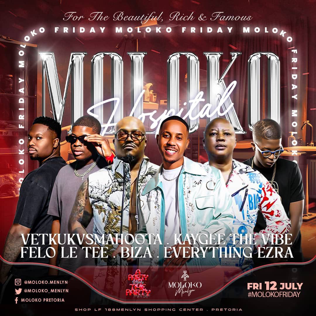 Hope_Leola's tweet photo. Some of y’all are probably sick 🤧worry not we have the best medicine for y’all this friday😊 it’s Moloko Hospital 🏥🩺💊 @Moloko_Menlyn APBTP starts at 10pm. 
Rich 4ever Saturday brings you the best in the game🔥💯, let’s rock 🔥❤️💯 #faceofmoloko #apbtp #MolokoFridays https://t.co/ALOP01BfTd