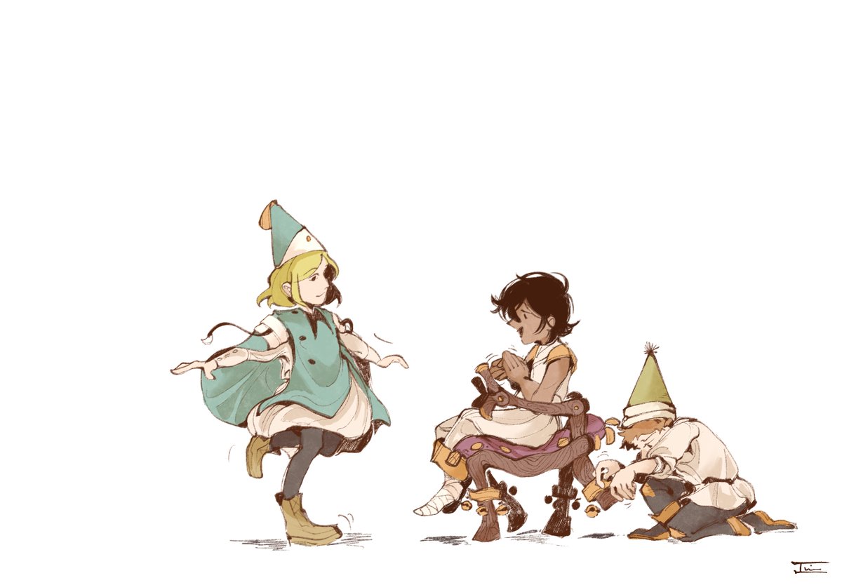 "Yeah you got it Coco!" 
"Come on and hurry it up Tartah, lets not keep our audience waiting" 

My second contribution for <a href="/whaexchange/">witch hat atelier gotcha for gaza may 26-june 15</a> Gotcha for Gaza, thanks for the donation anonymous! I bet the kids would make something to let Coustas perform again  

#Δ帽子