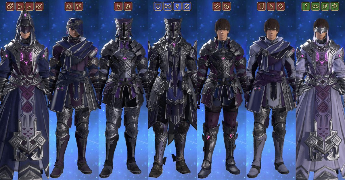 ffxivcollection's tweet photo. Lv97ID全ロールの装備を掲載しました！
これで黄金ID装備は全て掲載済みとなります。

1枚目：Lv97ID（IL672）
2枚目：Lv95ID（IL666）
3枚目：Lv93ID（IL660）
4枚目：Lv91ID（IL650）
※Lv99IDはアクセのみのため除外

女性版はLv98装備を掲載後に幻想し掲載予定です！

🌐https://t.co/CpkQ18hL5u https://t.co/GvXTYKtPtE