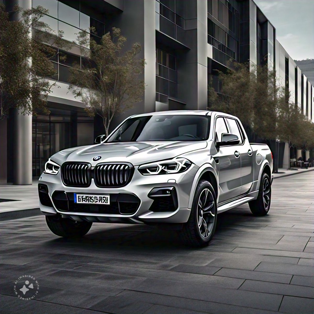 ThamiMasemola's tweet photo. I asked Meta AI to imagine a BMW pickup truck (bakkie) for me and this is what it posted. https://t.co/PqDVsLThTt