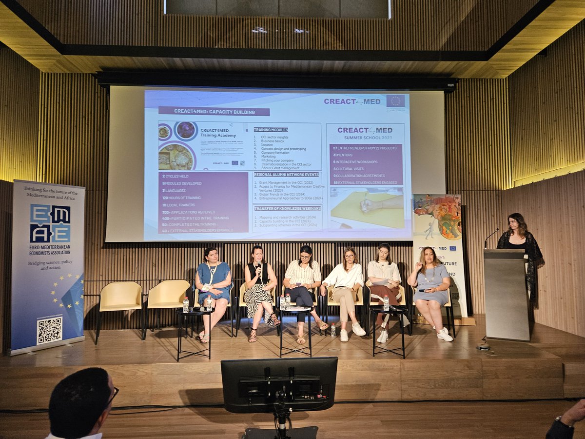 Creative Mediterranean - CREACT4MED Project (@creact4med) on Twitter photo #CREACT4MED24 session on “Impacts & Achievements” 1st Part, moderated by <a href="/creact4med/">Creative Mediterranean - CREACT4MED Project</a>
Coordinator Maria Ruiz.
Panel: Y. Forouheshfar & C. de Visser, <a href="/EMEAorg/">Euro-Mediterranean Economists Association - EMEA</a> SP
M. Dalakoura, <a href="/ied_europe/">iED</a> GR
D. Gharbi, <a href="/RedstartTunisie/">REDSTART TUNISIE</a> TU
H. Mgaieth, <a href="/BUSINESSMED_Med/">BUSINESSMED</a> TU
A. Campos, <a href="/IEMed_/">IEMed</a> SP #CREACT4MED24 session on “Impacts & Achievements” 1st Part, moderated by <a href="/creact4med/">Creative Mediterranean - CREACT4MED Project</a>
Coordinator Maria Ruiz.
Panel: Y. Forouheshfar & C. de Visser, <a href="/EMEAorg/">Euro-Mediterranean Economists Association - EMEA</a> SP
M. Dalakoura, <a href="/ied_europe/">iED</a> GR
D. Gharbi, <a href="/RedstartTunisie/">REDSTART TUNISIE</a> TU
H. Mgaieth, <a href="/BUSINESSMED_Med/">BUSINESSMED</a> TU
A. Campos, <a href="/IEMed_/">IEMed</a> SP