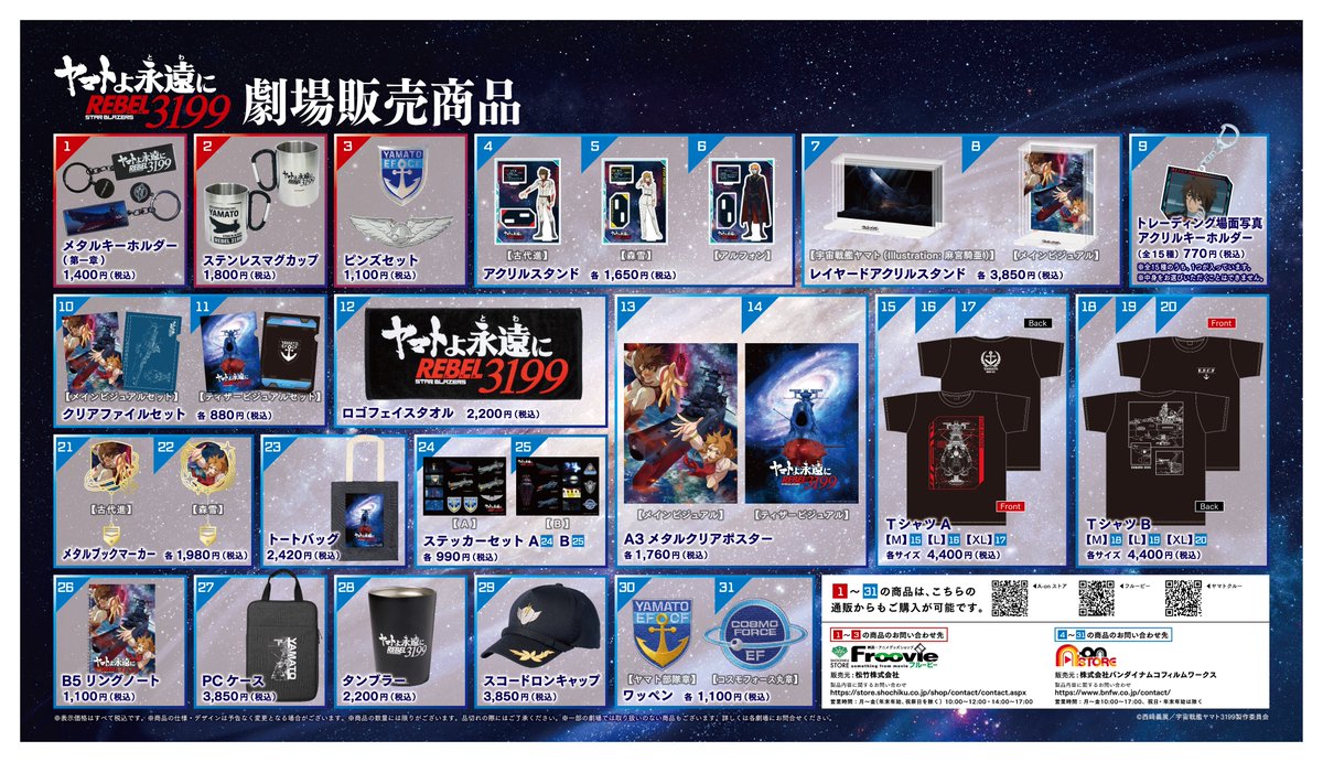 上映まであと7日／ 『ヤマトよ永遠に REBEL3199』のグッズ情報を解禁