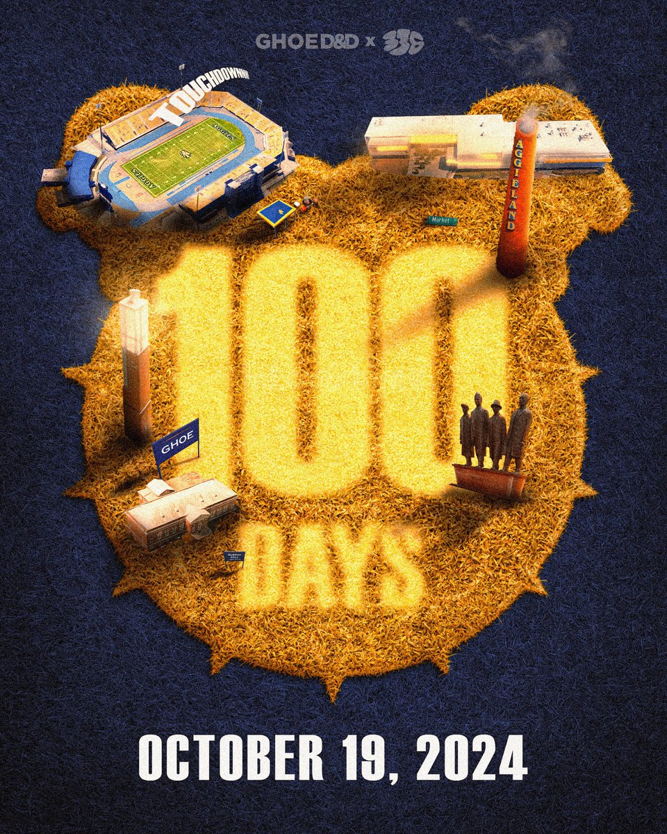 The countdown begins... ⏳

100 Days until The Greatest Homecoming on Earth! 💙💛 

Graphic by <a href="/336Designer/">𝙠𝙧𝙞𝙨 | 336 Designer</a>