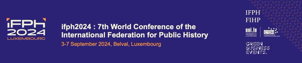 Check the programme and consider registering (free) for the hybrid 2024 World Conference of Public History (September 3-6, 2024). Thanks for sharing
ifph2024.sciencesconf.org