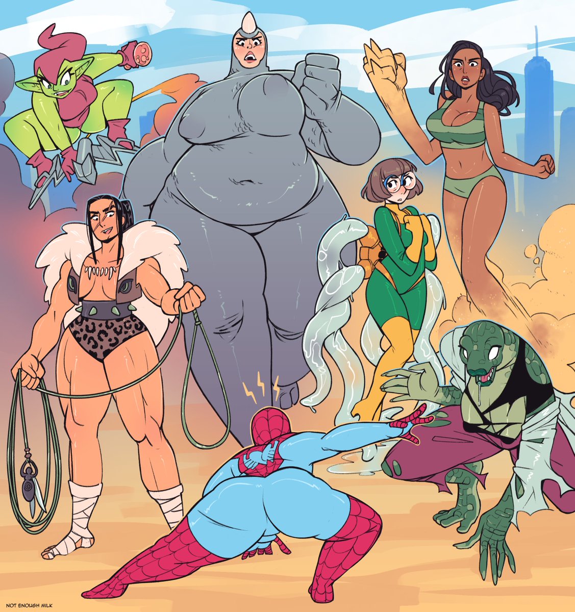 not_enough_milk's tweet photo. by continuing popular demand #rule34 Spider-MILF returns to face off agains villains suggested and inspired by you

pick one as your new wife (or mommy? mommy-wife?), you may have to teach her crime is bad but she'll love you for ever and ever https://t.co/wPBuGjo84Z